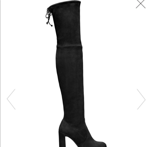 Stuart Weitzman Hiline black suede over the knee - Picture 3 of 9